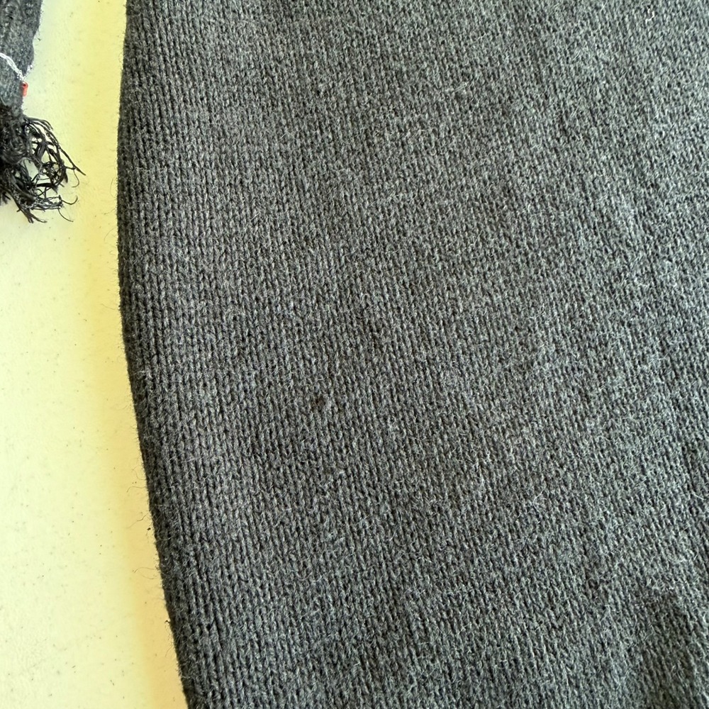 Storybook Knits Vintage M Black Floral Beads Fringe Cardigan Sweater Cottagecore - Picture 15 of 16